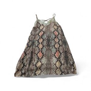 Peach Love California Snake Print Mini Dress